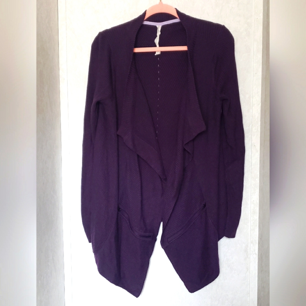 lululemon athletica Women's Dark Purple Open-Front Cardigan